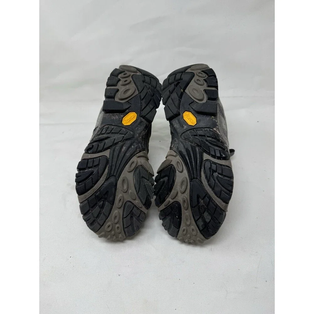 Merrell Moab 2 Mid Trail Hiking Boots Mens Size 9 Gray Suede Vibram J06045